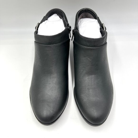 Lifestride Womens Size 11 Alexi Black Faux Vegan Leather Ankle Boots Booties - Picture 3 of 13